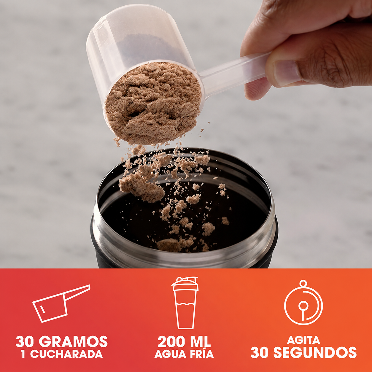Proteína Premium Sabor Chocolate Doble (900g)